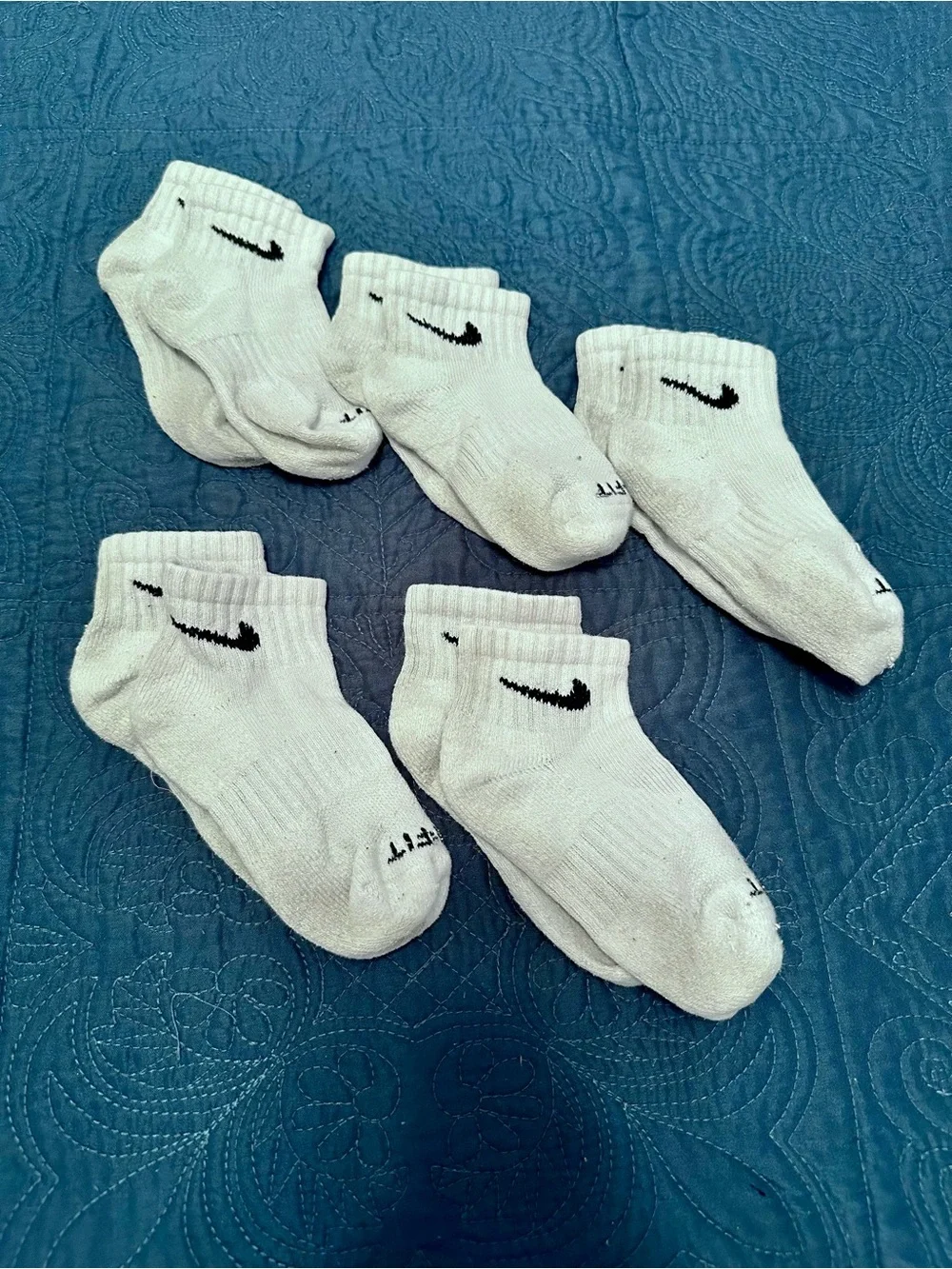 Boys Nike White Ankle Socks